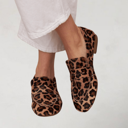 Indie Women's Leopard Print Slip-On Loafers