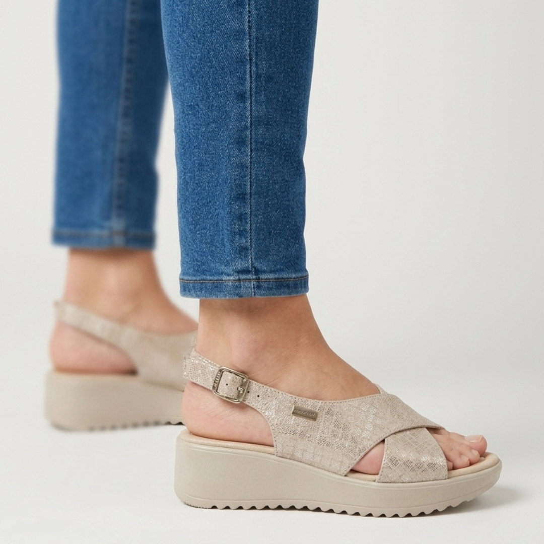 Kathy | Elegant Comfort Sandals with Adjustable Heel Strap