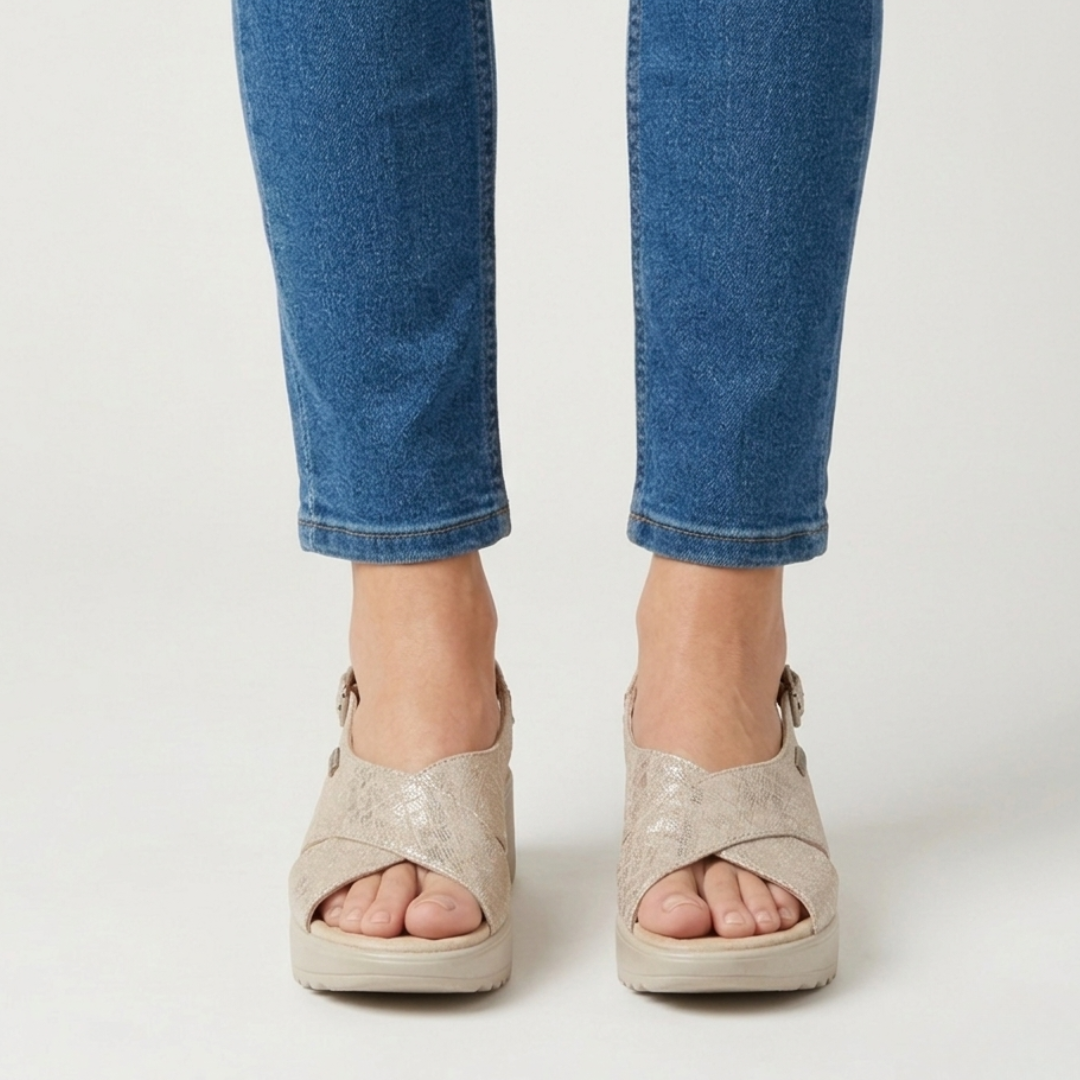 Kathy | Elegant Comfort Sandals with Adjustable Heel Strap