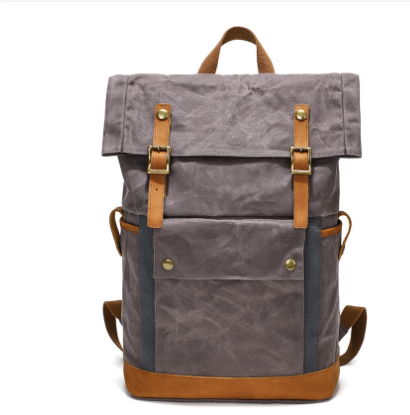 Torquay waxed canvas backpack in Grey — Beverley Lane