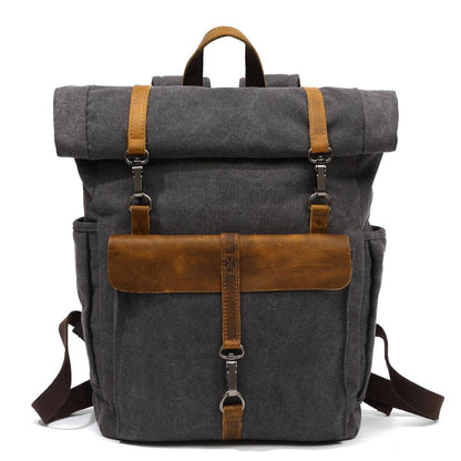Sydney cotton canvas backpack in Dark Grey — Beverley Lane