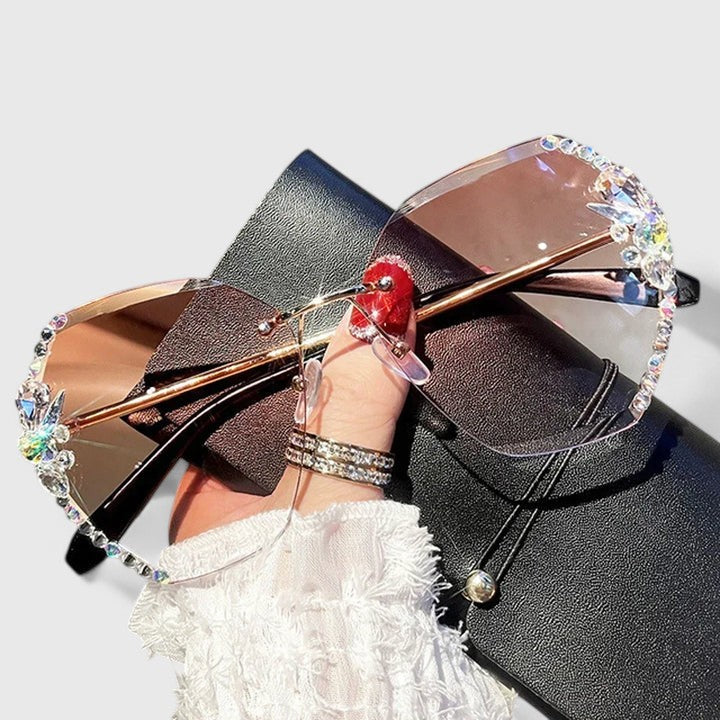 Elfrida | Rhinestone Frameless Sunglasses