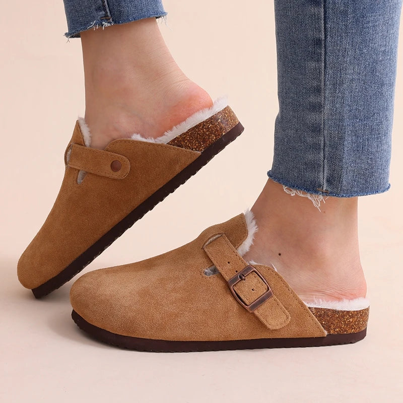 Liesl | Orthopaedic Slippers in Faux Suede