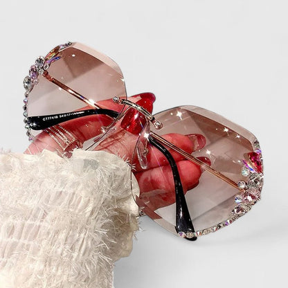 Elfrida | Rhinestone Frameless Sunglasses