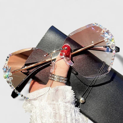 Elfrida | Rhinestone Frameless Sunglasses