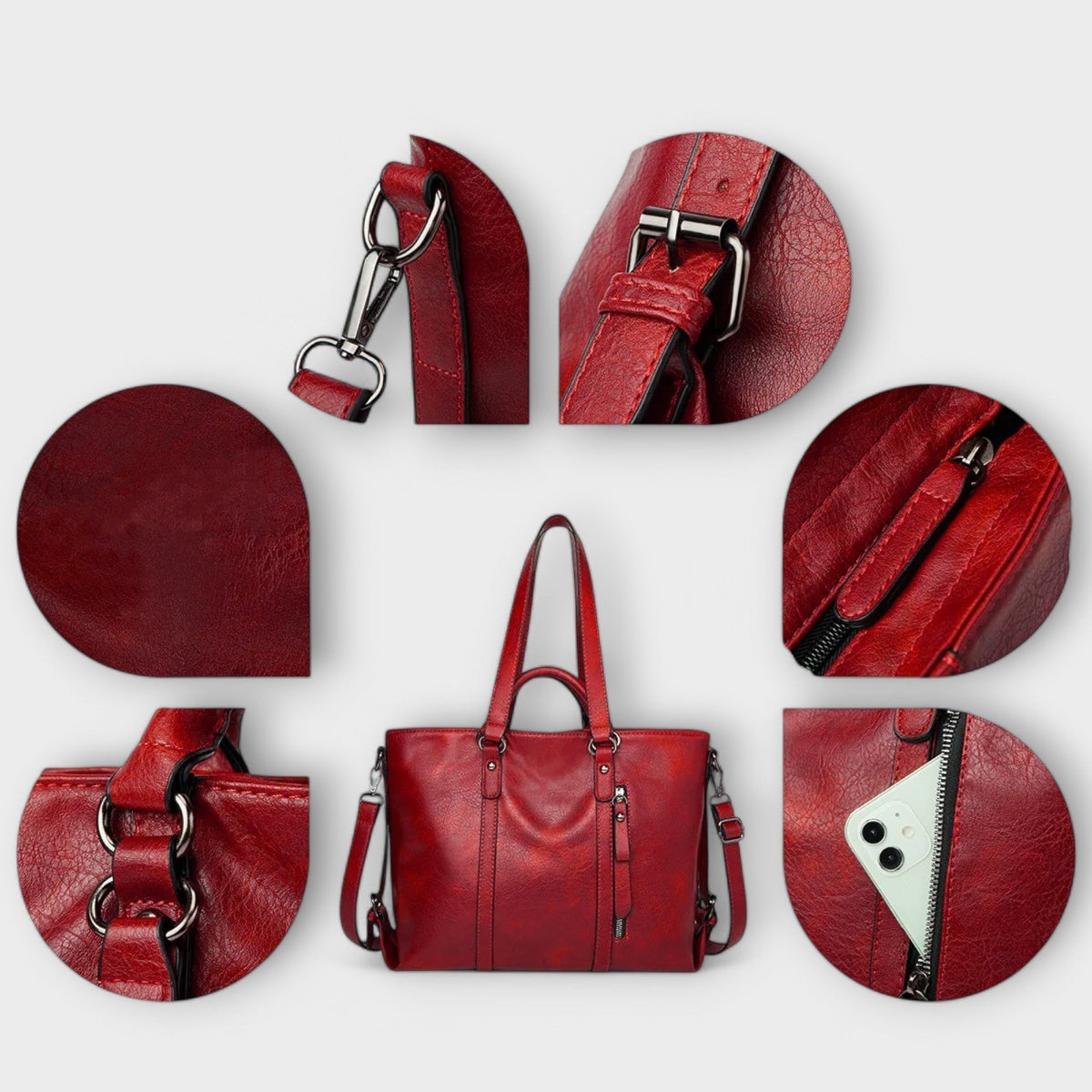 Agnes | Large Leather-Look Bag
