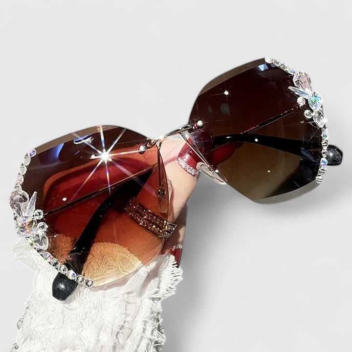 Elfrida | Rhinestone Frameless Sunglasses