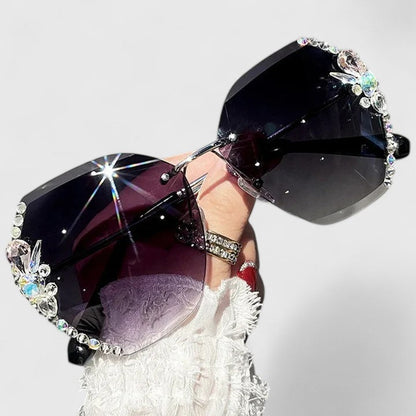 Elfrida | Rhinestone Frameless Sunglasses