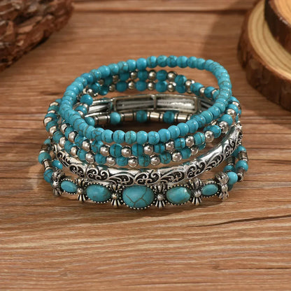 Agnes | 5-Piece Turquoise Bracelet Set