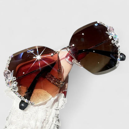 Elfrida | Rhinestone Frameless Sunglasses