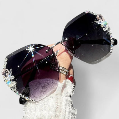 Elfrida | Rhinestone Frameless Sunglasses