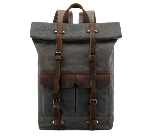 Launceston waxed canvas backpack in Olive Green — Beverley Lane
