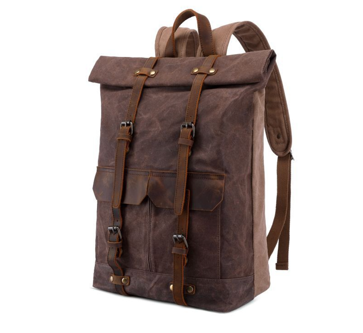 Launceston waxed canvas backpack in Brown — Beverley Lane