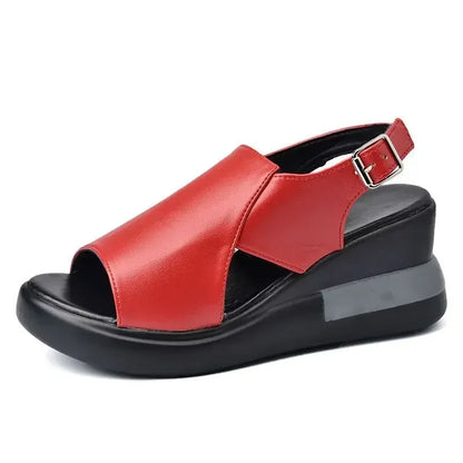 Waltraut | Keilsandalen mit Schnallenriemen für Damen