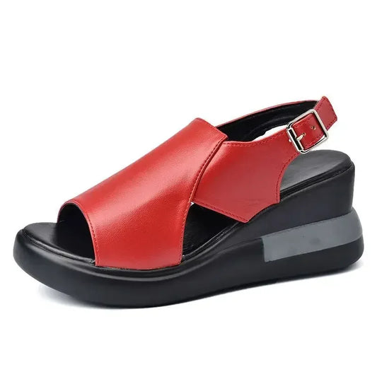 Waltraut | Keilsandalen mit Schnallenriemen für Damen