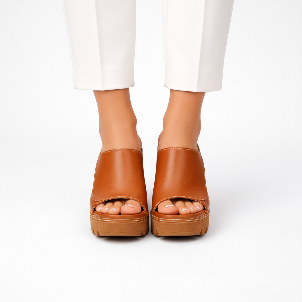 Mia | Stylish Heeled Sandals with Soft Faux Leather Look