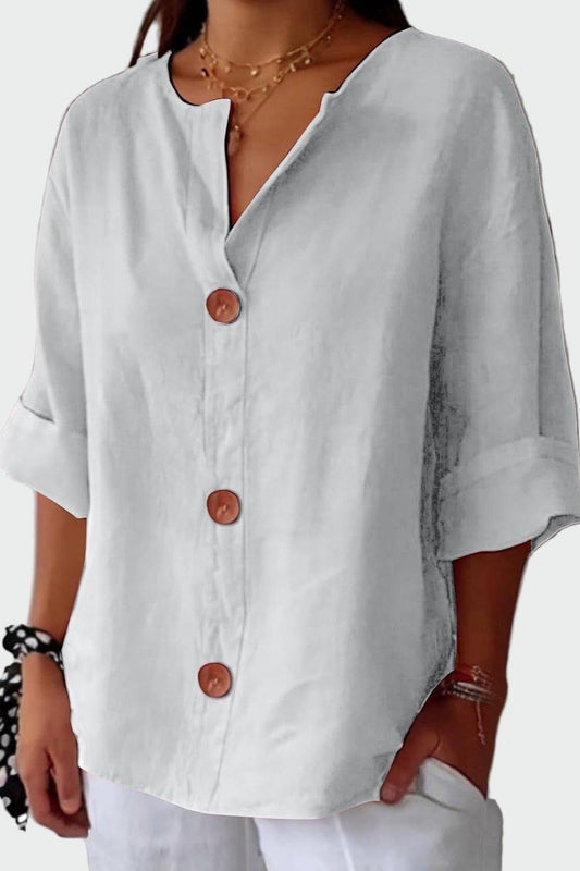 Tilde Linen Boho Print Shirt for Women