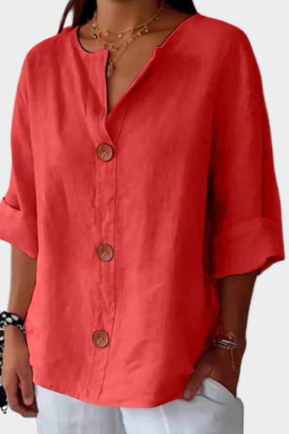 Tilde Linen Boho Print Shirt for Women
