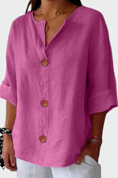 Tilde Linen Boho Print Shirt for Women