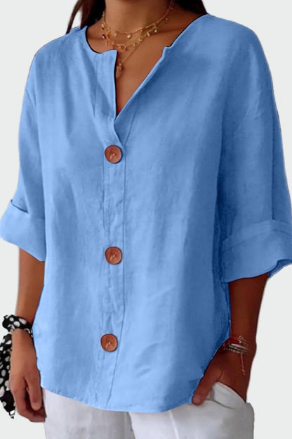 Tilde Linen Boho Print Shirt for Women