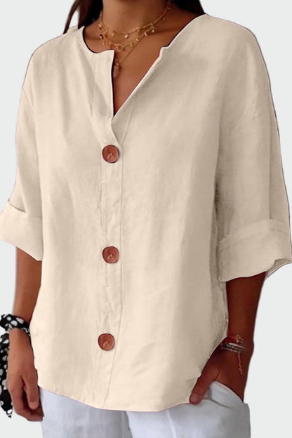 Tilde Linen Boho Print Shirt for Women
