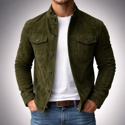 Miles | Elegant Suede-Look Jacket for Men
