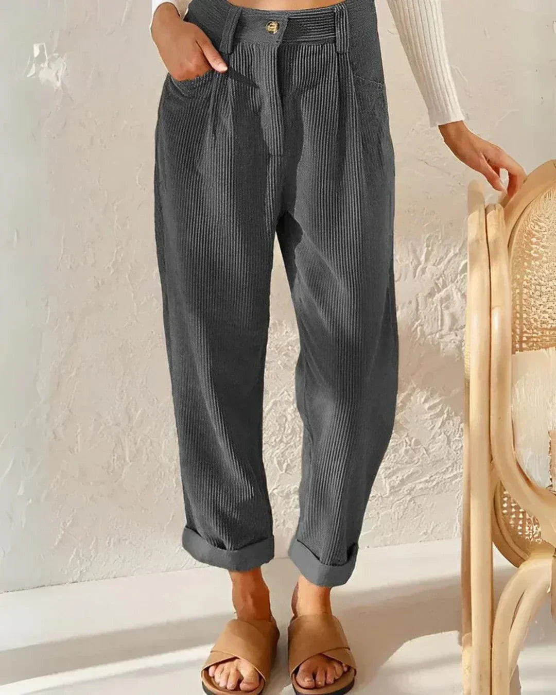 Kathleen | Vintage-Inspired Wide-Leg Casual Pants