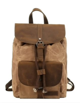 Dunedin waxed canvas backpack in Khaki — Beverley Lane