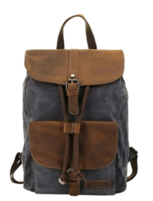 Dunedin waxed canvas backpack in Dark Grey — Beverley Lane