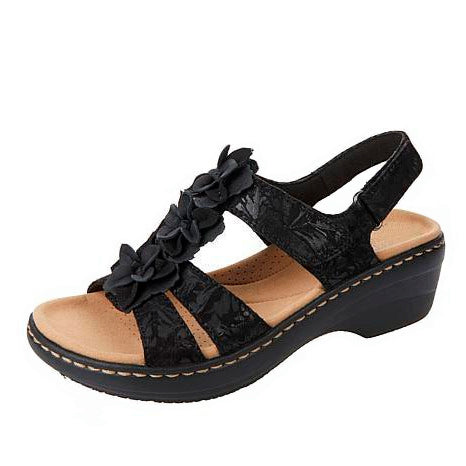 Zita | Flat Sandals for Women with Ruffle Flower