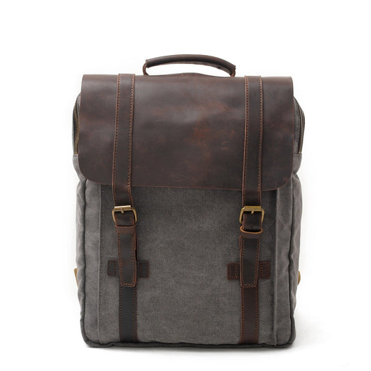 Akaroa cotton canvas backpack in Dark Grey — Beverley Lane