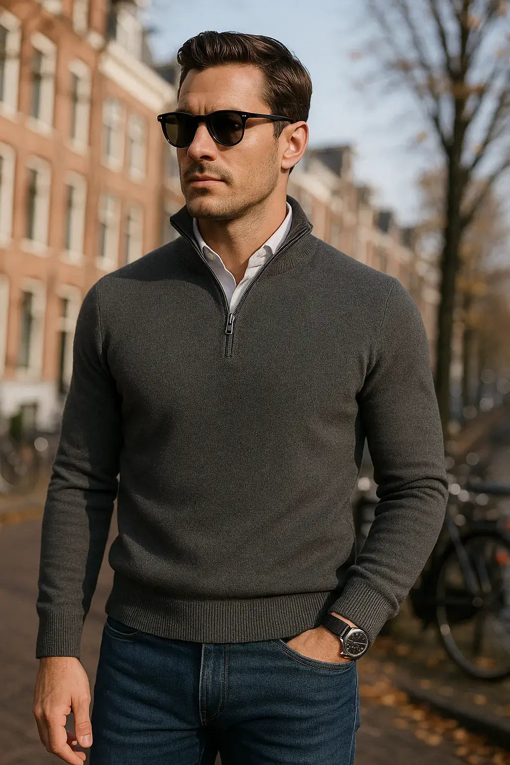 Hans & Lea Half-Zip-Pullover Wilhelm für Herren