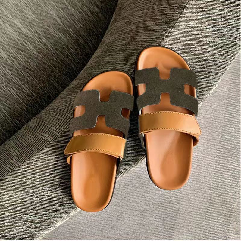 Elsie | H-Strap Sandals with Velcro Fastening