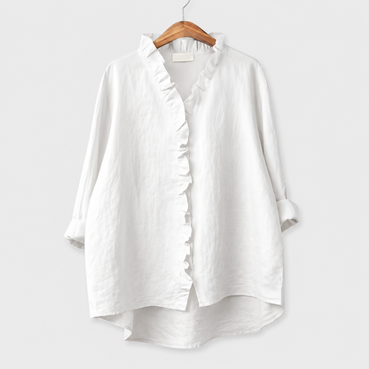 Adelinde | White Elegant Summer Blouse
