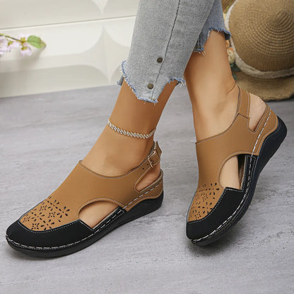 Heike | Soft Wedge Sandals with Adjustable Strap