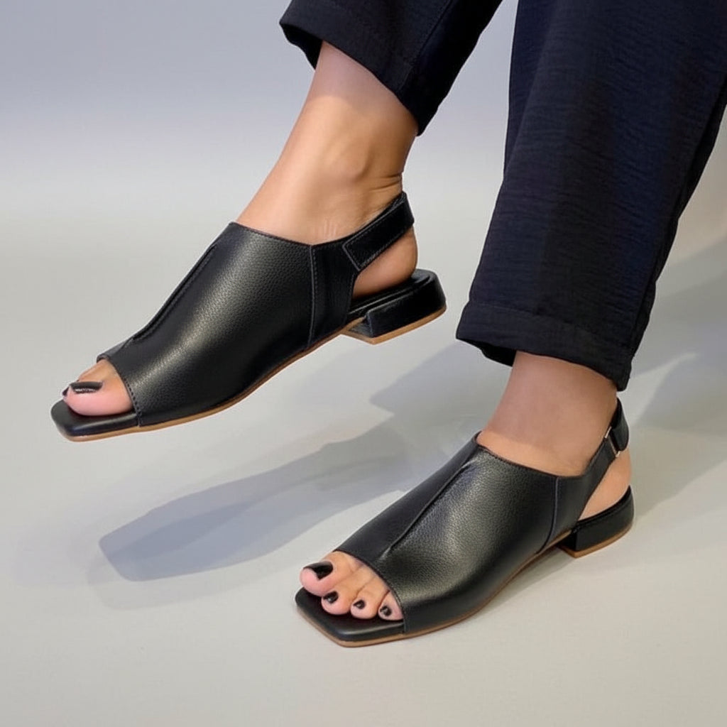 Augustine | Orthopaedic Faux Leather Sandals with Open Toe