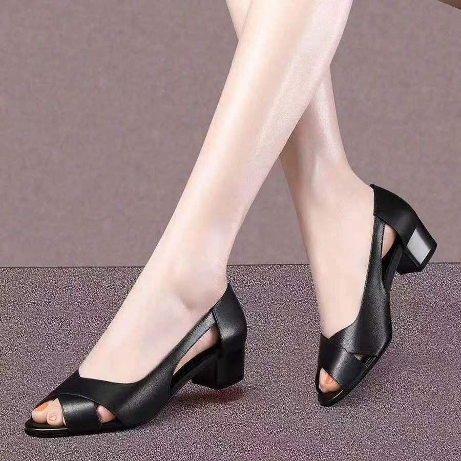 Annette | Non-Slip Faux Leather Sandals with Soft Sole