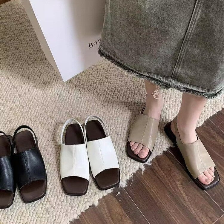 Augustine | Orthopaedic Faux Leather Sandals with Open Toe