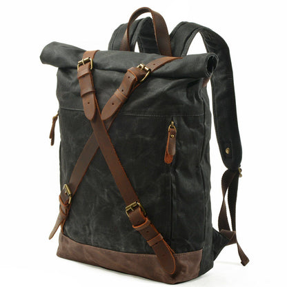 Invercargill waxed canvas rolltop backpack — Beverley Lane