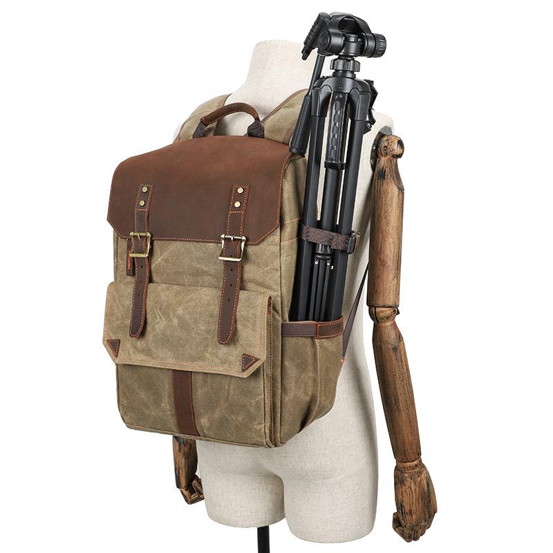 Kaikoura waxed canvas camera backpack — Beverley Lane