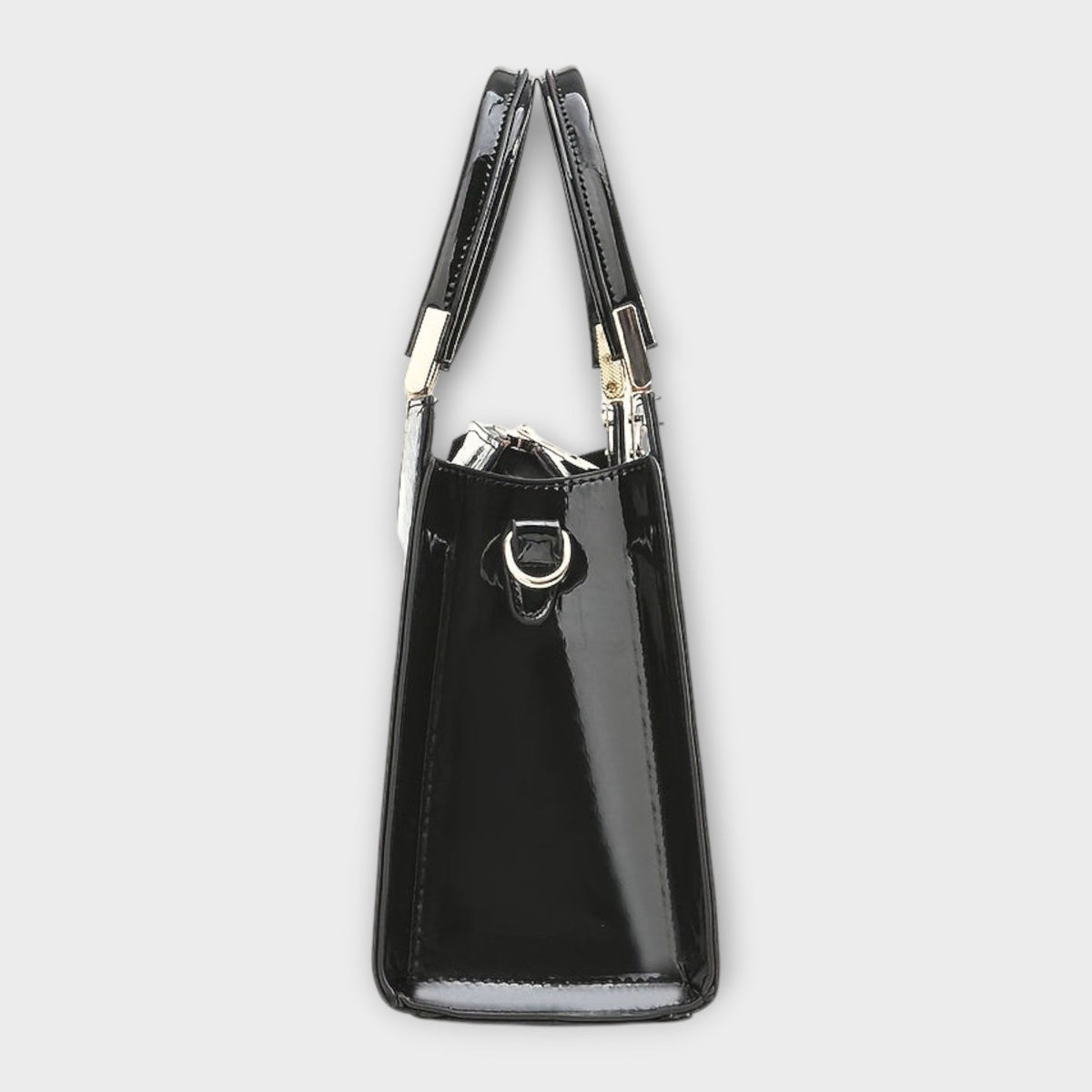 Frances | Glossy Crocodile-Look Handbag