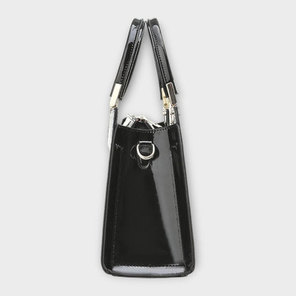 Frances | Glossy Crocodile-Look Handbag