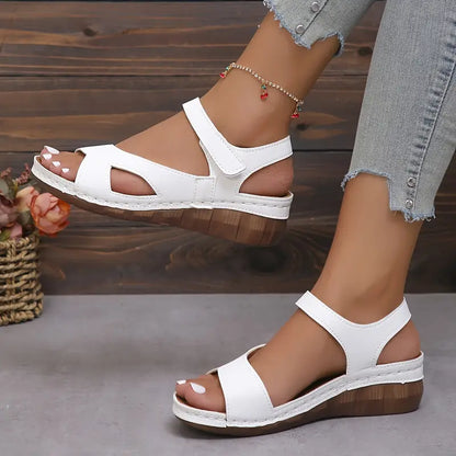 Karlie | Minimalist Sandals in Faux Leather
