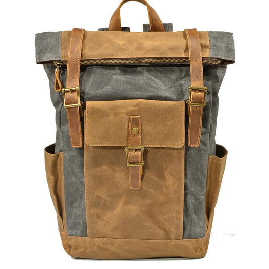 Kalgoorlie waxed canvas backpack in Light Grey — Beverley Lane