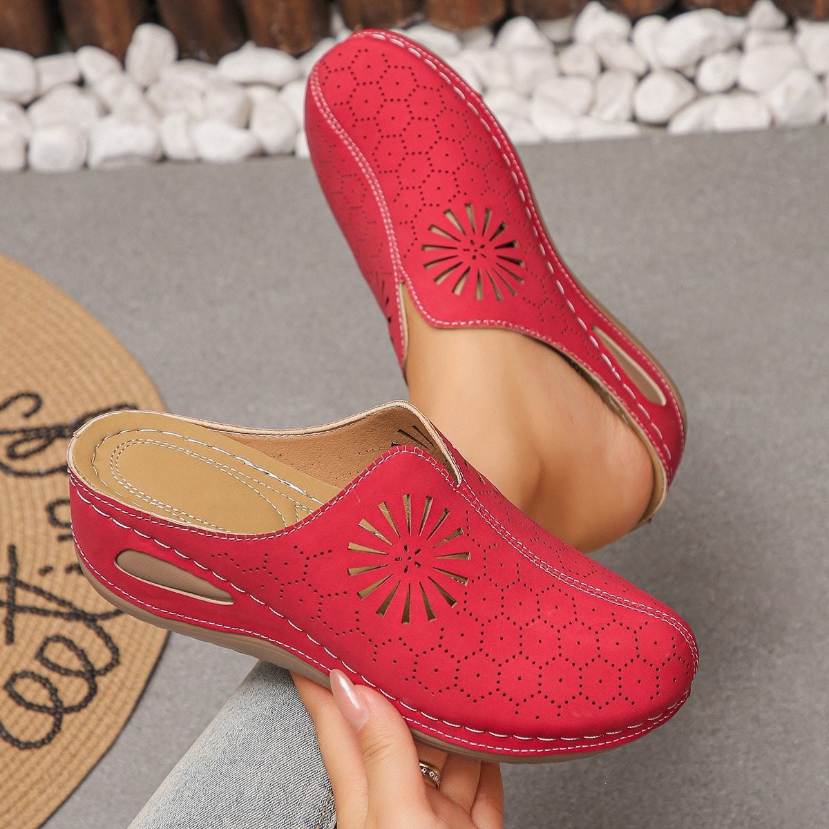 Hazel | Breathable Orthopaedic Sandals with Floral Pattern