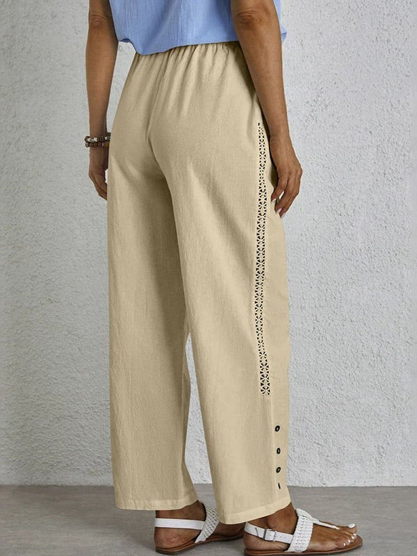Shana | Relaxed Pants with Button Detail