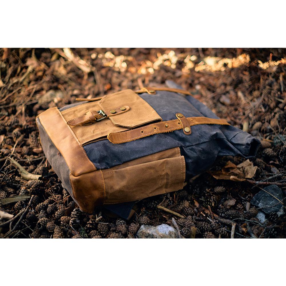 Daylesford waxed canvas rolltop backpack — Beverley Lane