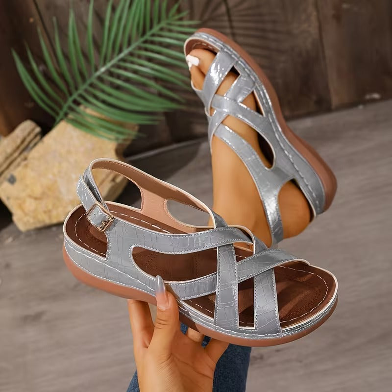 Ingrid | Ergonomic Orthopaedic Comfort Sandals with Crossover Straps