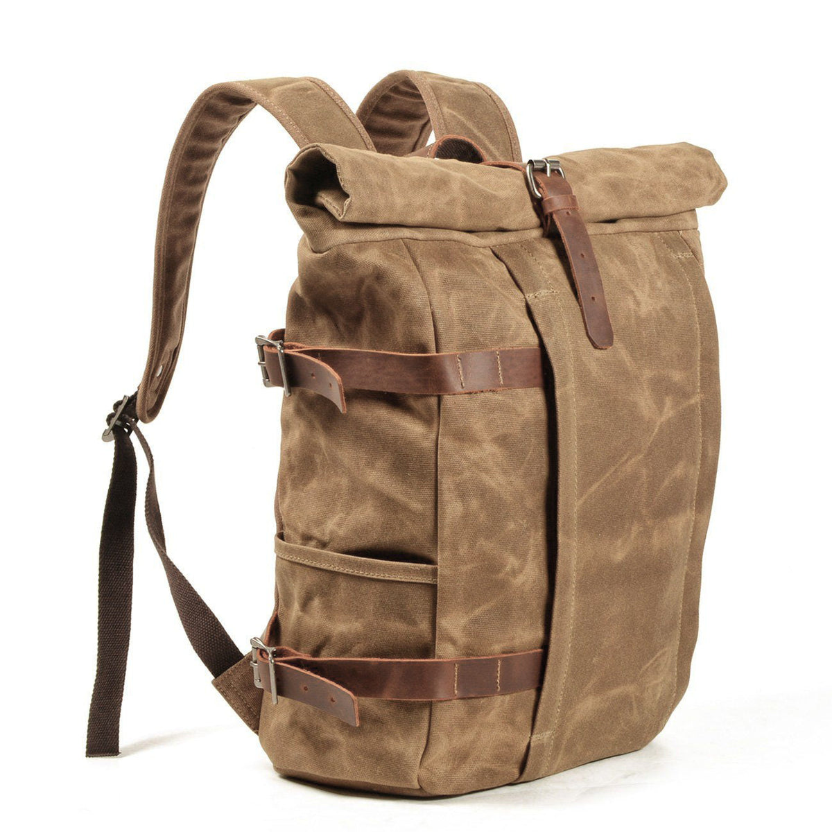Cairns waxed canvas rolltop backpack — Beverley Lane