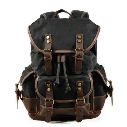 Ballarat waxed canvas backpack in Black — Beverley Lane
